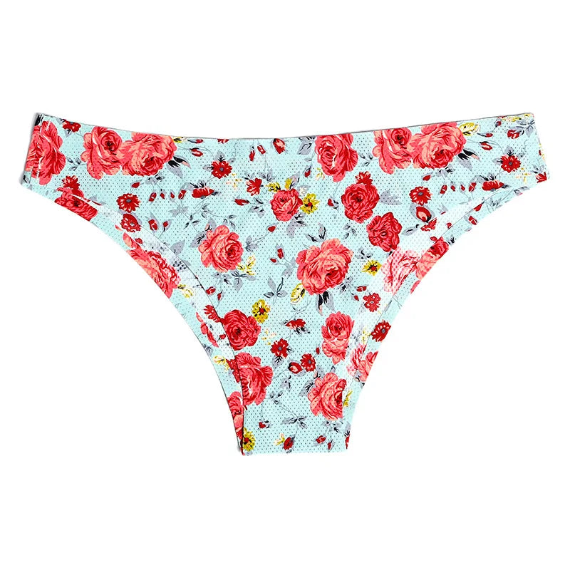 Print Mesh Seamless Thongs