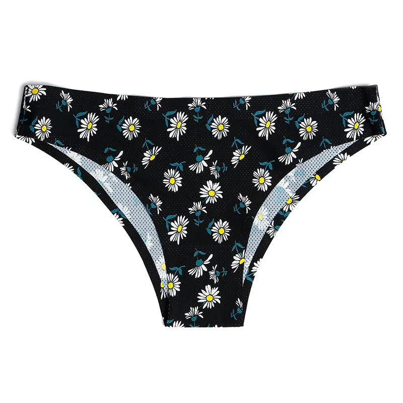 Print Mesh Seamless Thongs
