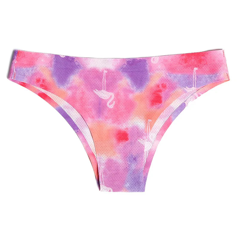 Print Mesh Seamless Thongs