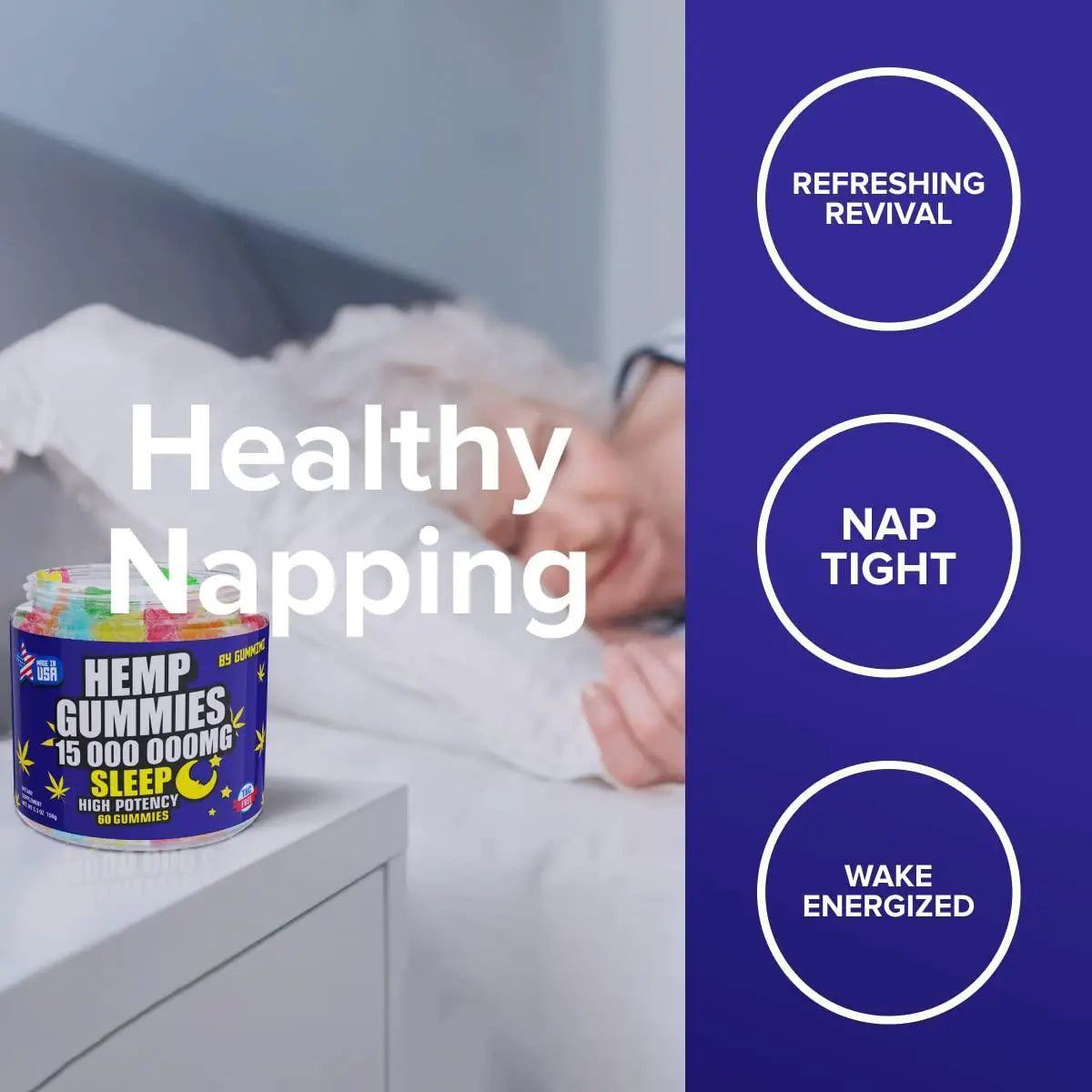 Gummies for Restful Nights Soothes Soreness and Discomfort in The Body 60 Count