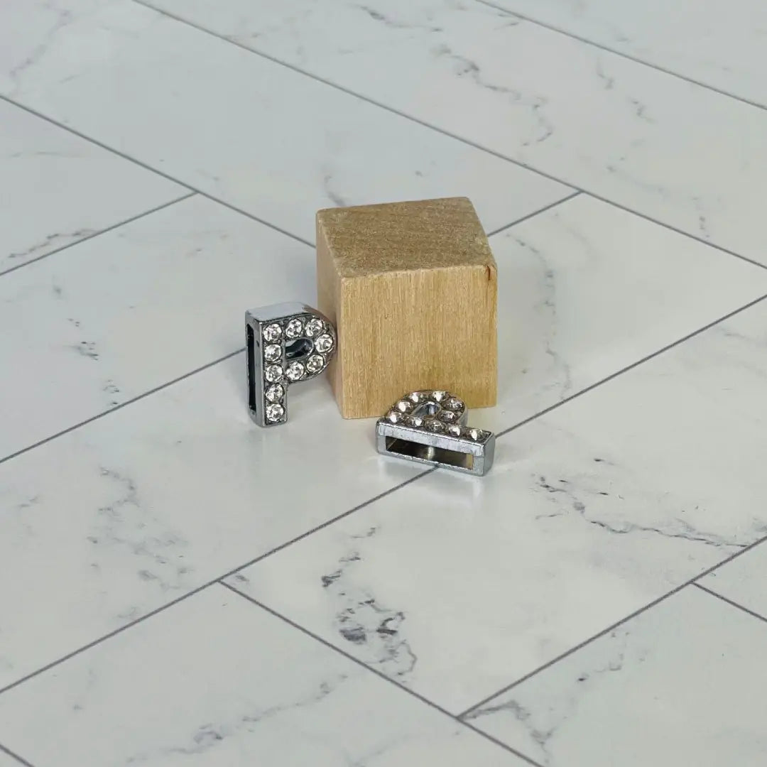 Pavé Letters -Silver Charms