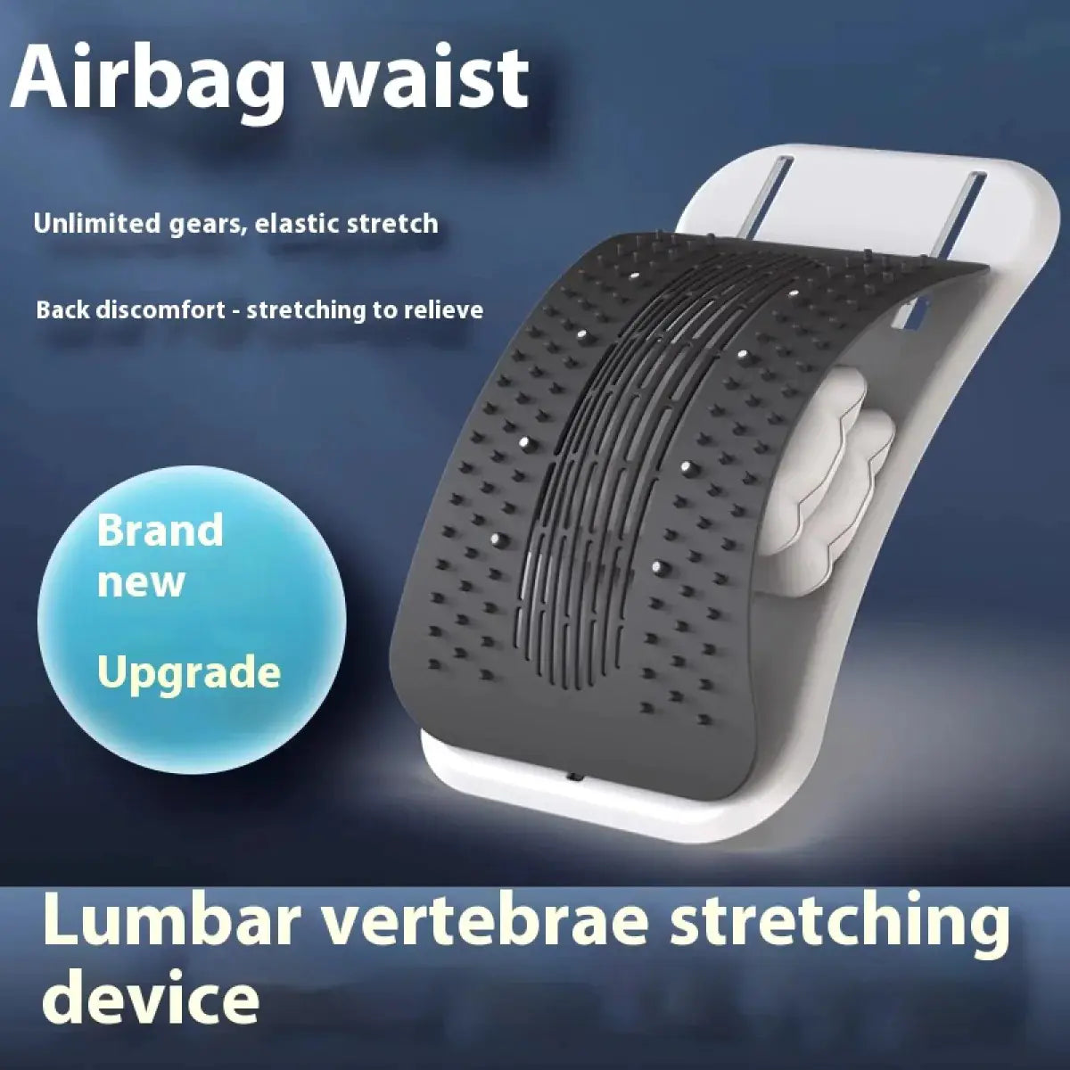 Adjustable Back Stretcher & Massager for Pain Relief
