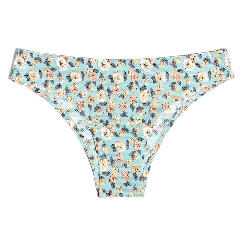 Print Mesh Seamless Thongs