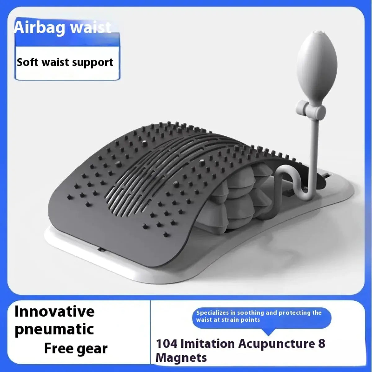 Adjustable Back Stretcher & Massager for Pain Relief