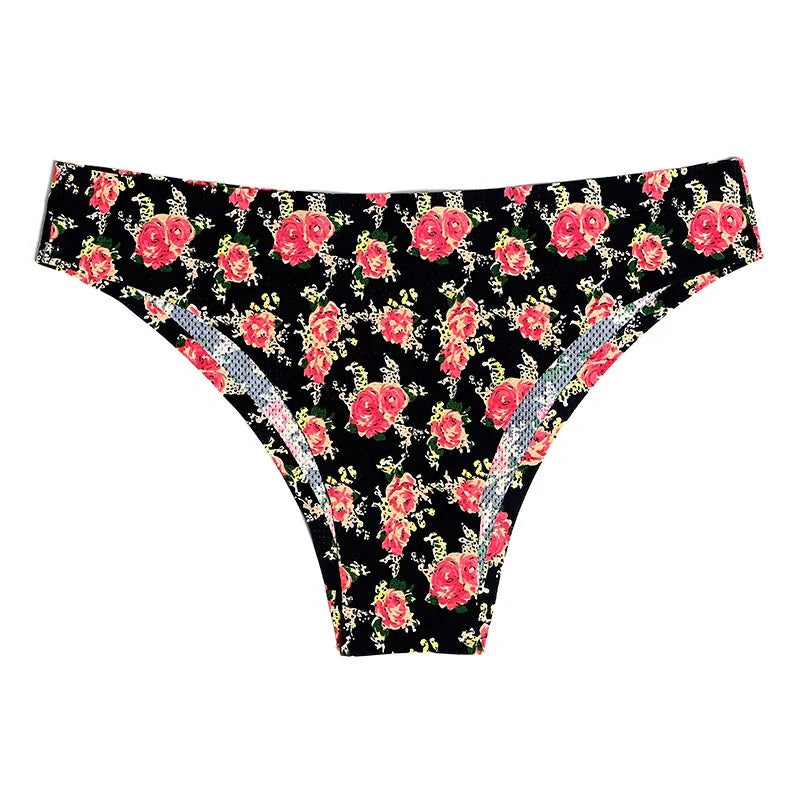 Print Mesh Seamless Thongs