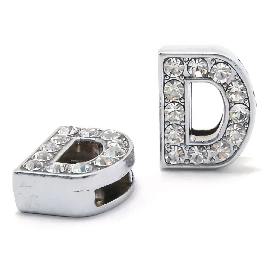 Pavé Letters -Silver Charms
