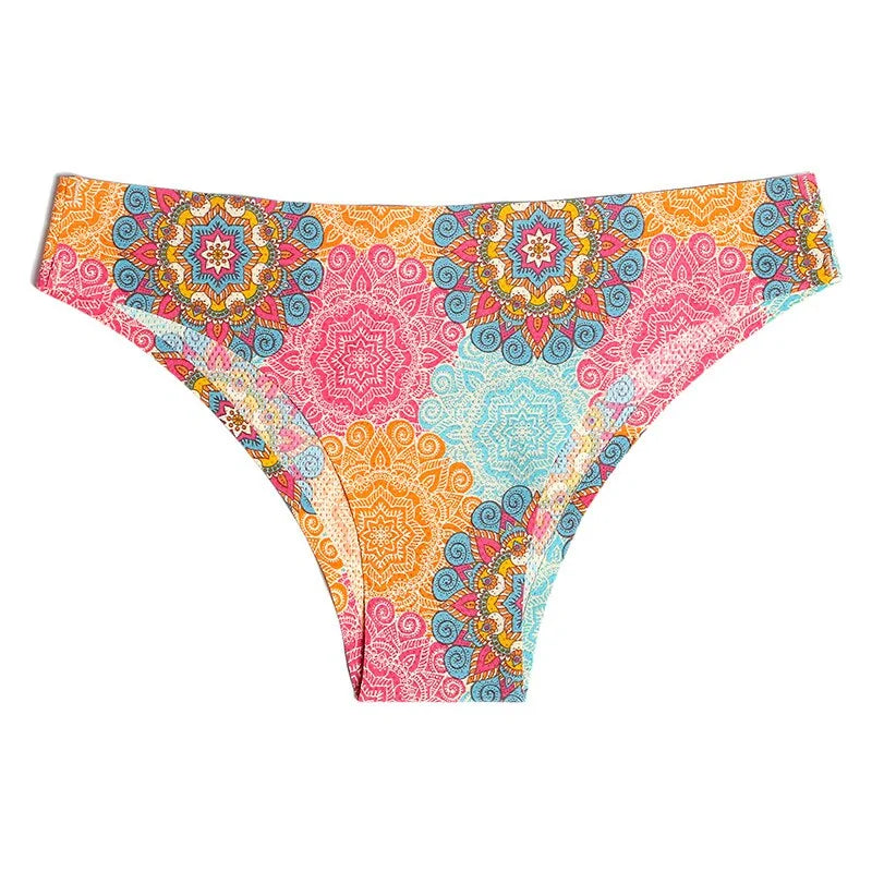 Print Mesh Seamless Thongs