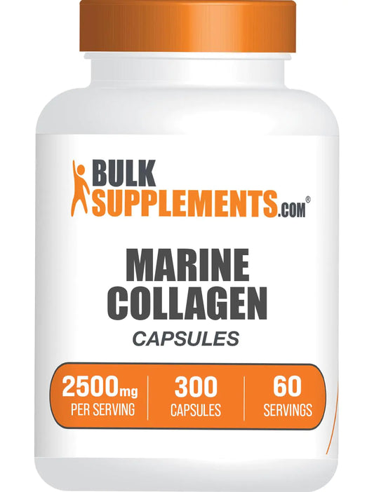  - Collagen Supplement Collagen Peptides Capsules Marine Collagen Pills - Gluten Free 5 Capsules per Serving 60-Day Supply 300 Capsules