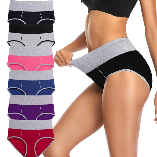 High-Waisted Cotton Briefs